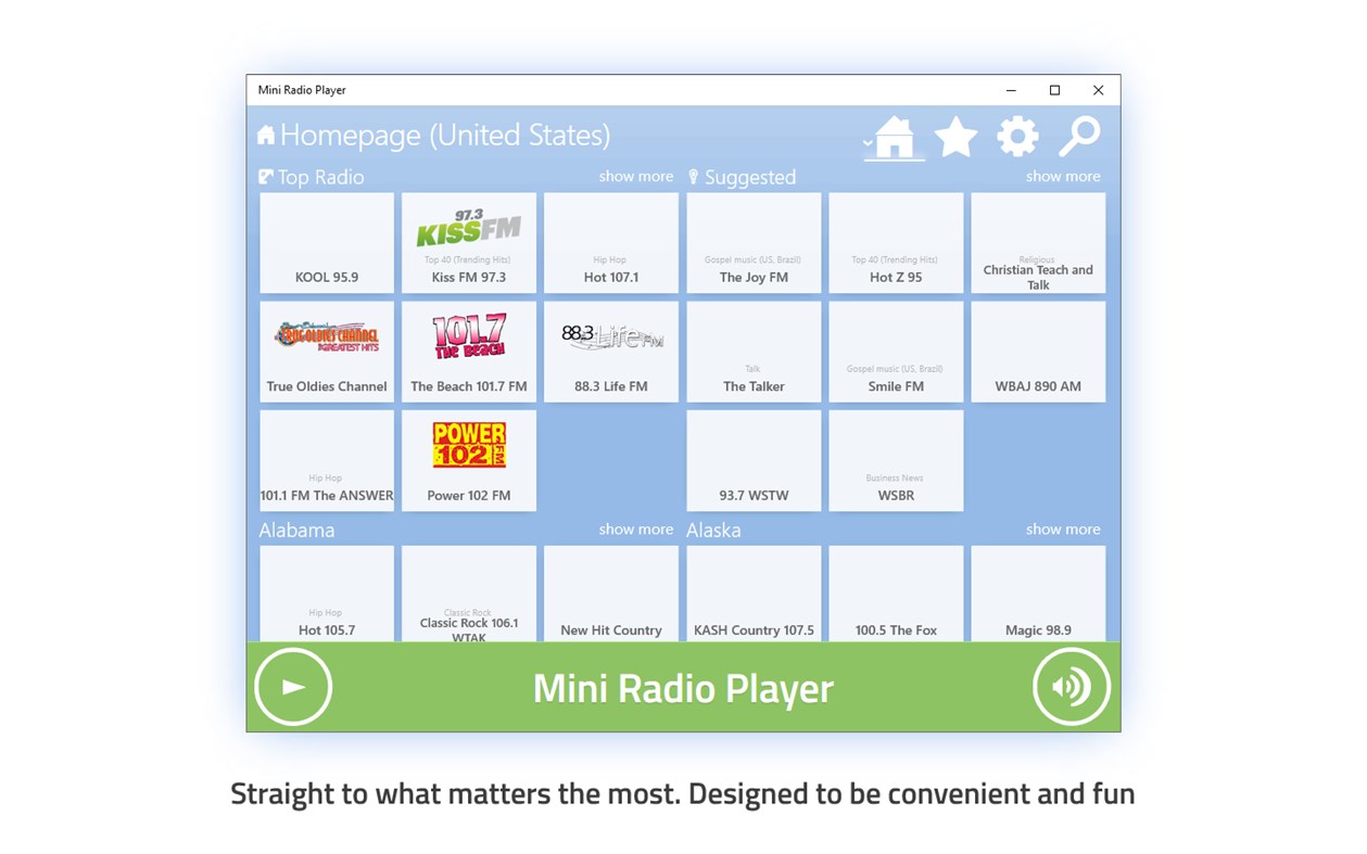 #1. Mini Radio Player (Windows) Podle: Mini Radio Player
