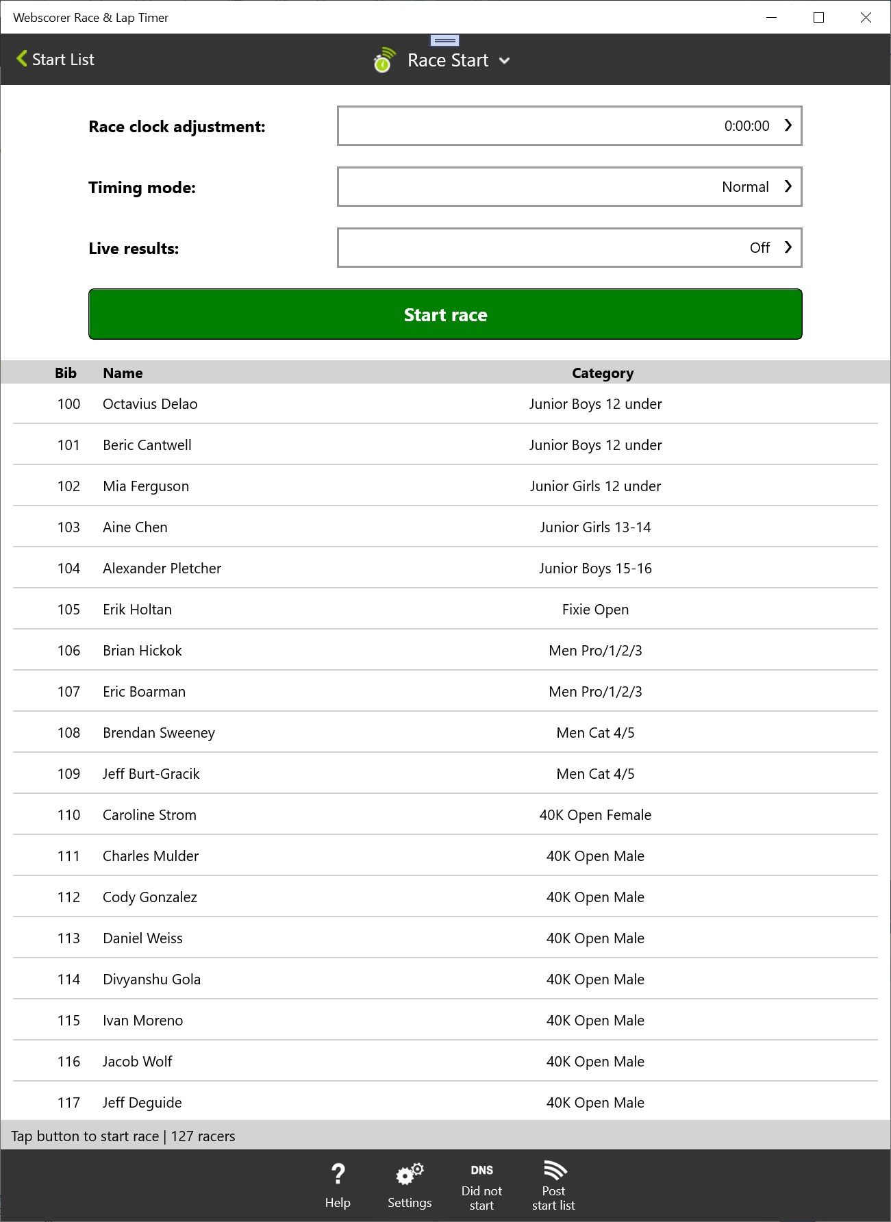 scorer Race & Lap Timer Free download and install on Windows