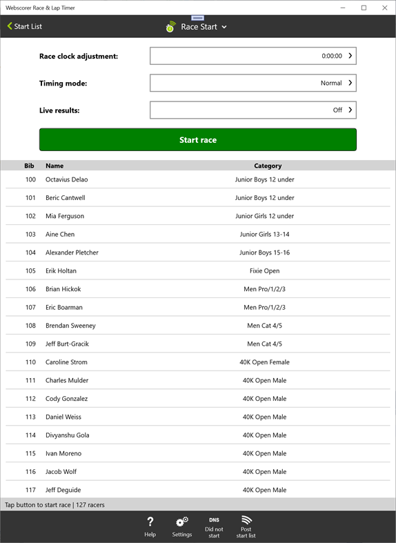 #2. Webscorer Race & Lap Timer (Windows) De: Webscorer Inc.