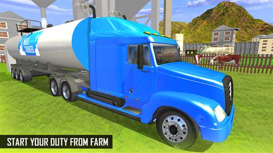 Milk-Man:Offroad Transporter Trailer Truck Drive screenshot 1