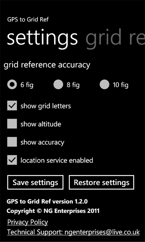 GPS to Grid Ref Screenshots 2