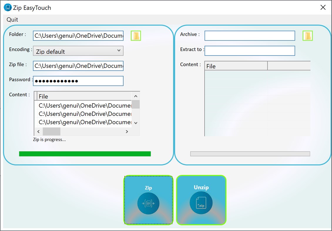#2. Zip EasyTouch (Windows) By: GenuiSoft IT