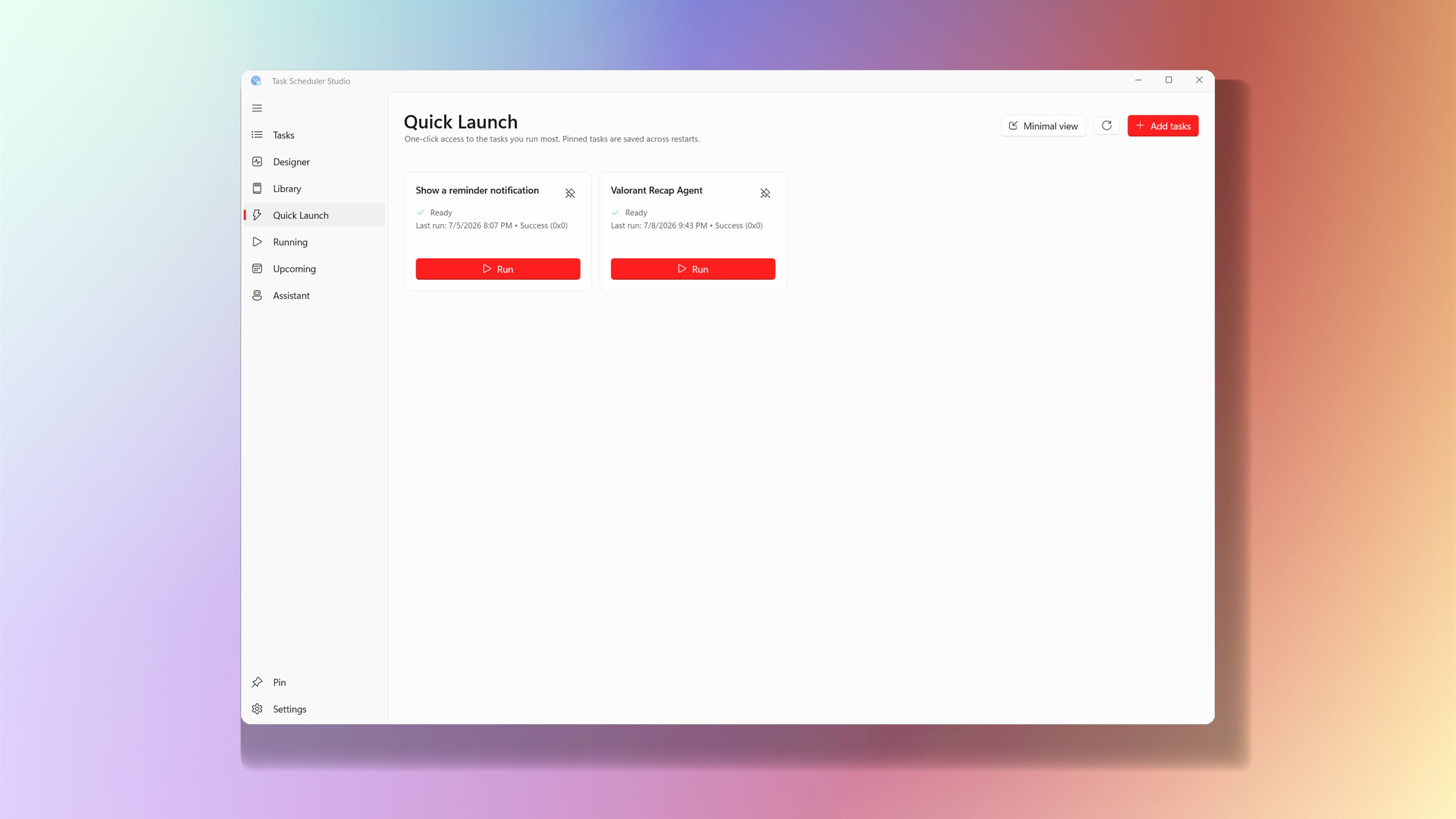 Task Scheduler Studio screenshot