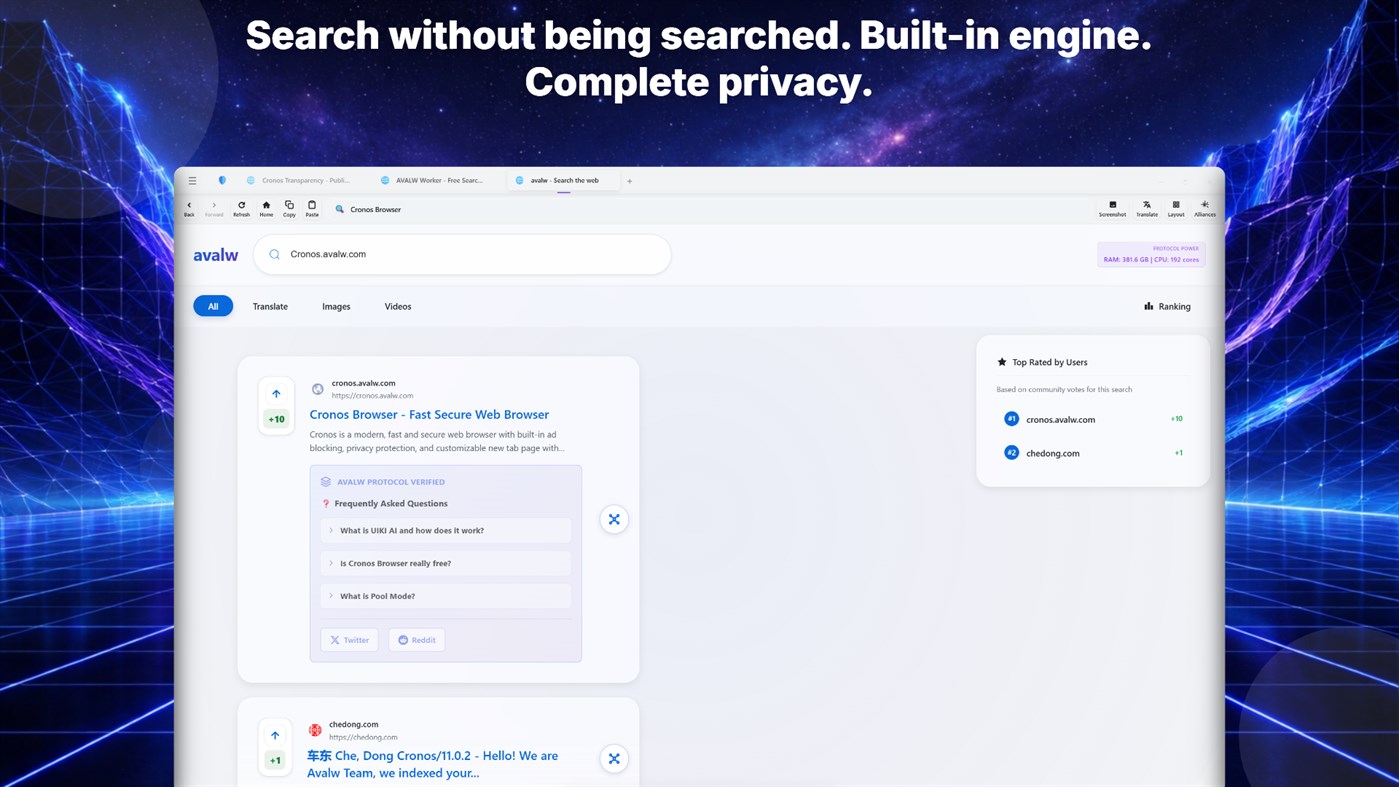 #7. Cronos Browser (Windows) Ved: Avalw