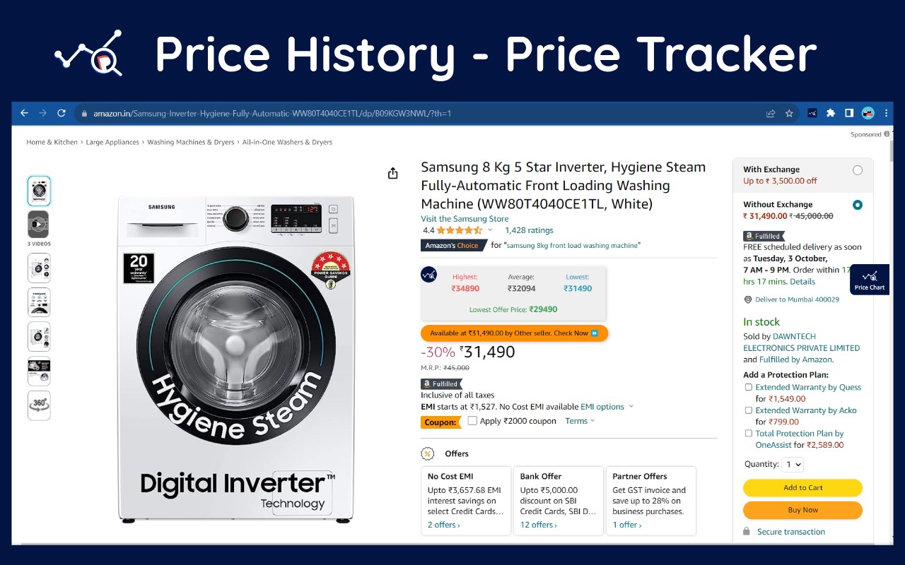 Price History - Amazon Price Tracker | Flipkart Price Tracker
