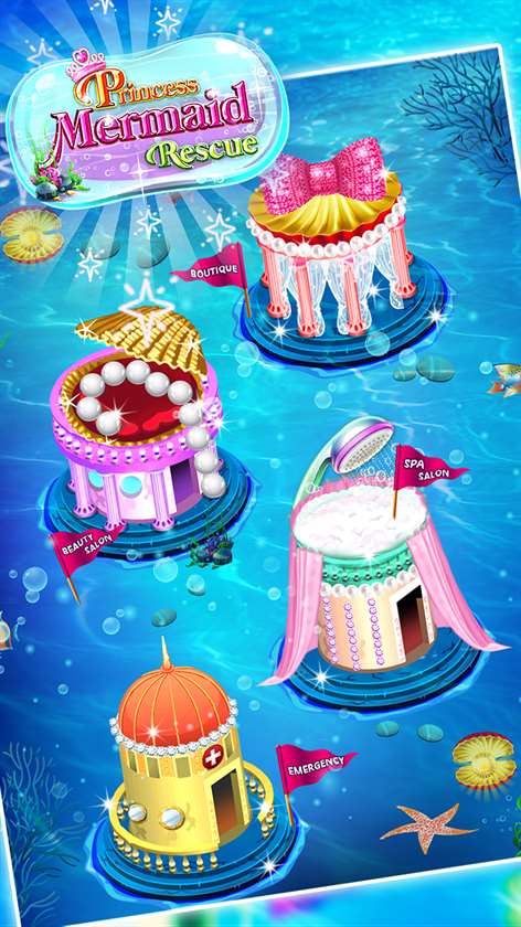 Mermaid Rescue - Makeup & Makeover Fashion Salon Kids Game Screenshots 1
