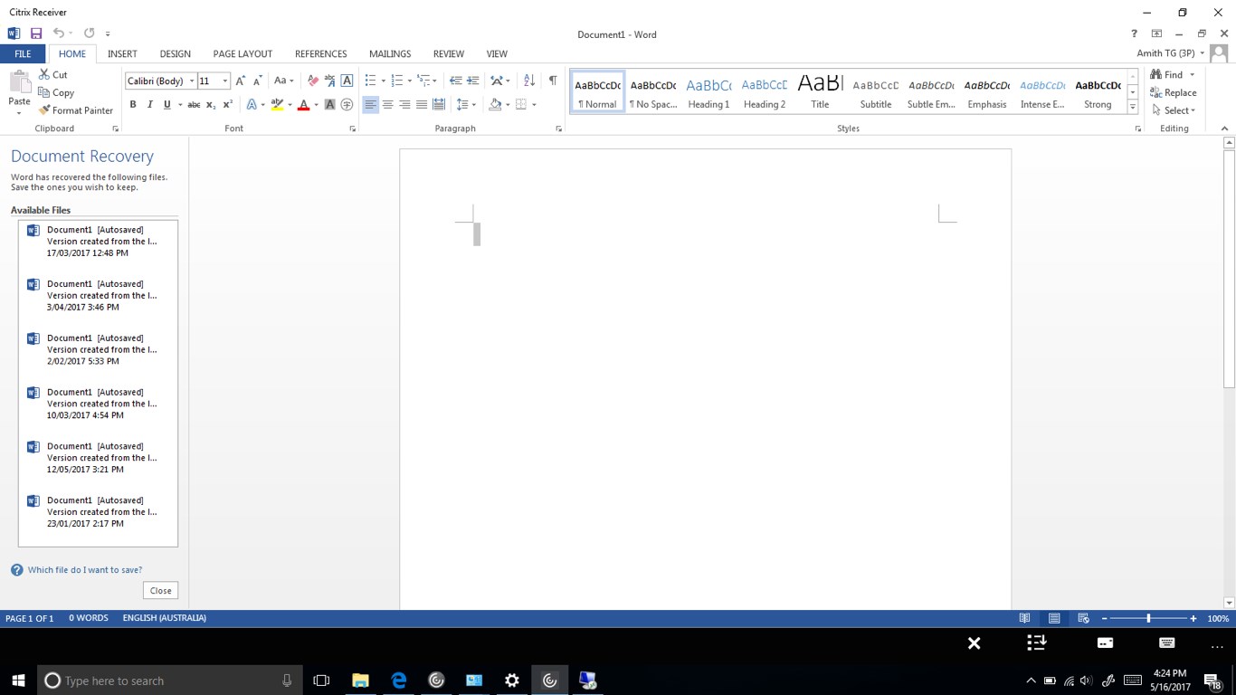 Citrix Receiver for Windows 10