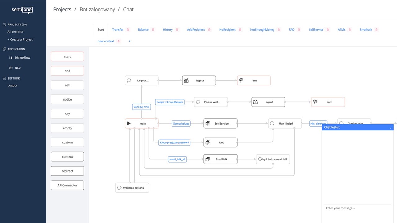 Snapshot 2 of SentiOne Conversational AI