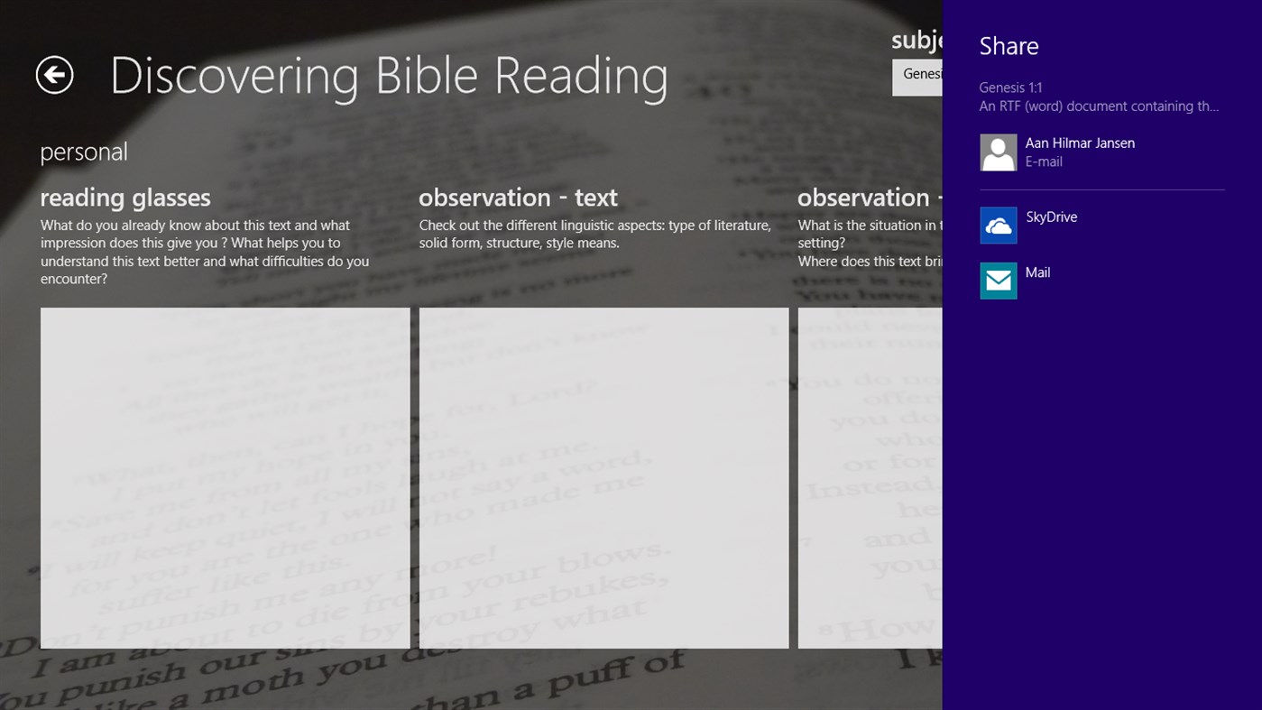 #3. Discovering Bible Reading (Windows) By: EightFourTwo