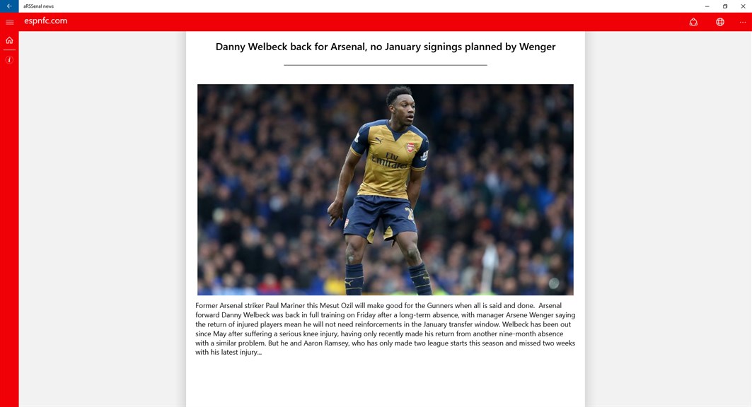 The Arsenal App, Arsenal App, News