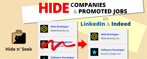 Hide n' Seek: Hide Promoted Jobs & Companies marquee promo image