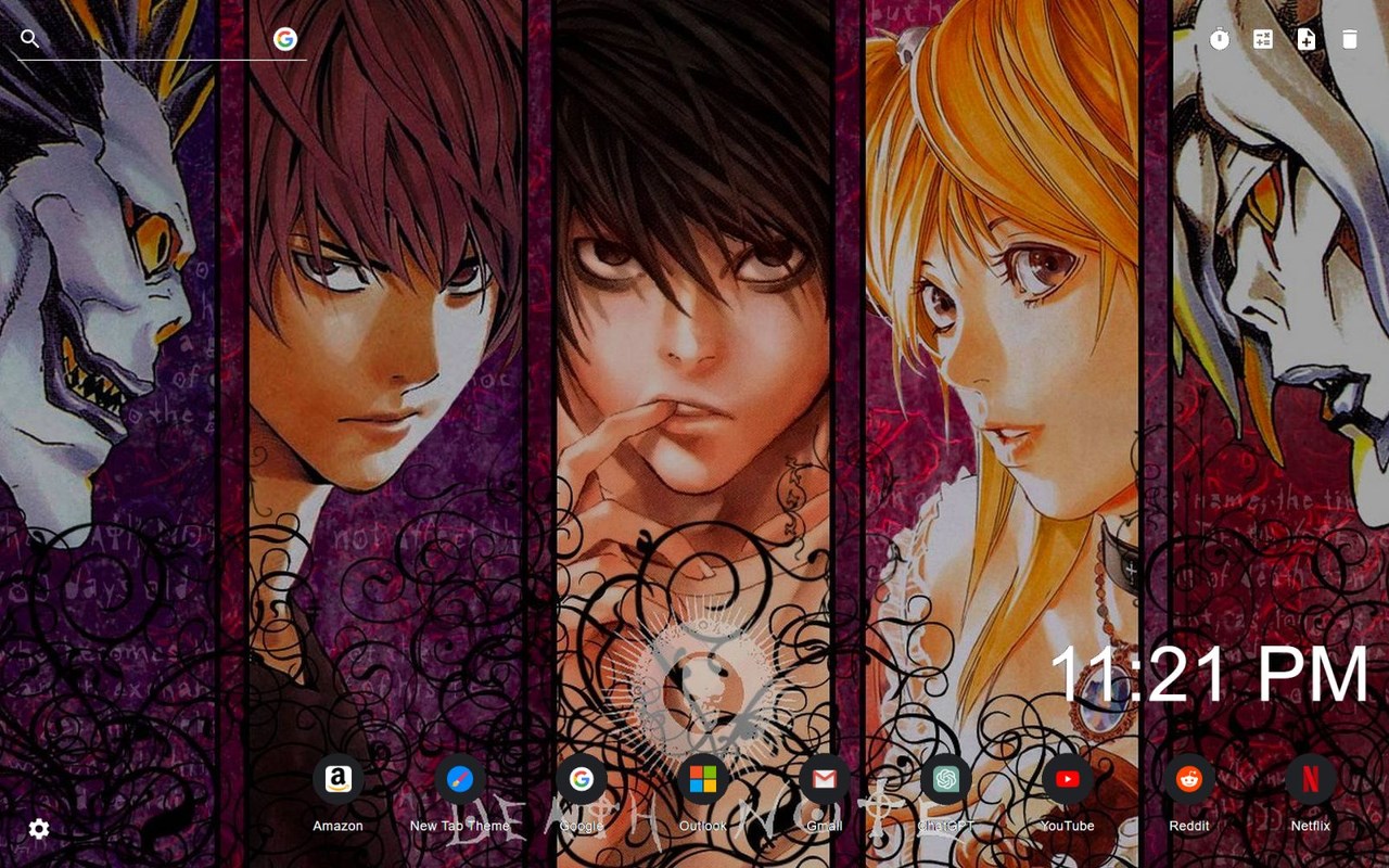 Death Note Anime Wallpaper New Tab