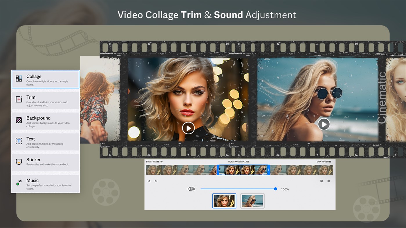 #2. Video Collage - Photo Grid Maker (Windows) By: White Peacock