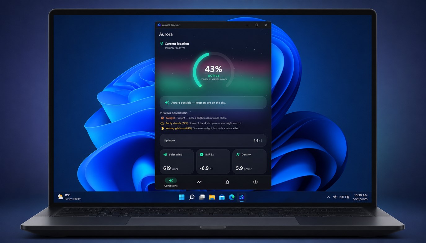 #1. Aurora Tracker & Forecast (Windows) By: Studio VGK