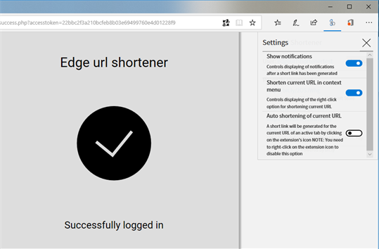 Edge URL Shortener screenshot 3