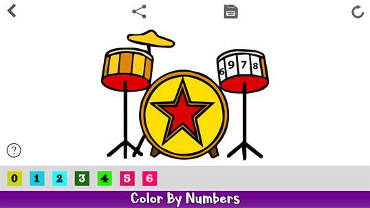 Musical Instruments Color By Number - Adult Coloring Book PC Download