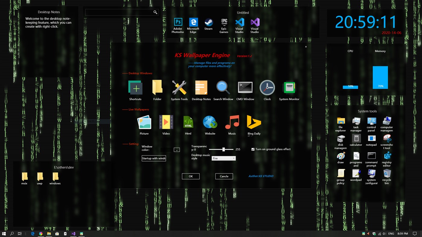 #4. KS WallPaper Engine (Windows) Podle: KS.STUDIO
