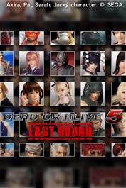 DEAD OR ALIVE 5 Last Round Core Fighters「30キャラクター」使用権セット