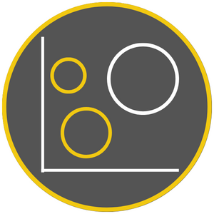 Bubble Chart with Only Borders (Standard) icon