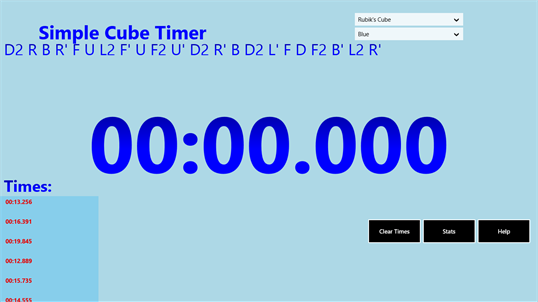 Simple Cube Timer screenshot 2