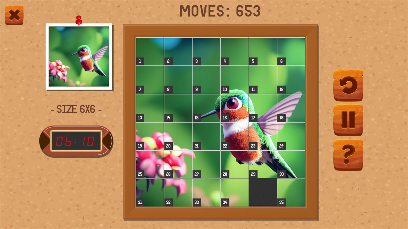 #9. Sliding Puzzle Deluxe for PC & XBOX (Windows) By: PandaSoftwares