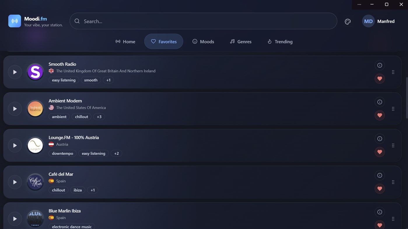 #3. Moodi.fm – Internet Radio & Music Discovery (Windows) By: CodeView