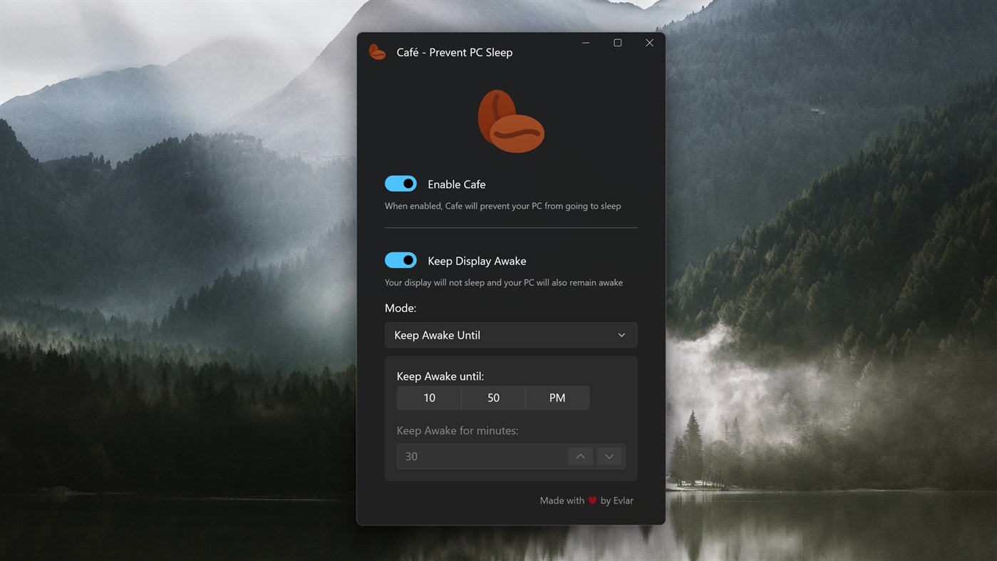 #1. Prevent PC Sleep (Windows) Podle: EvlarSoft LLC
