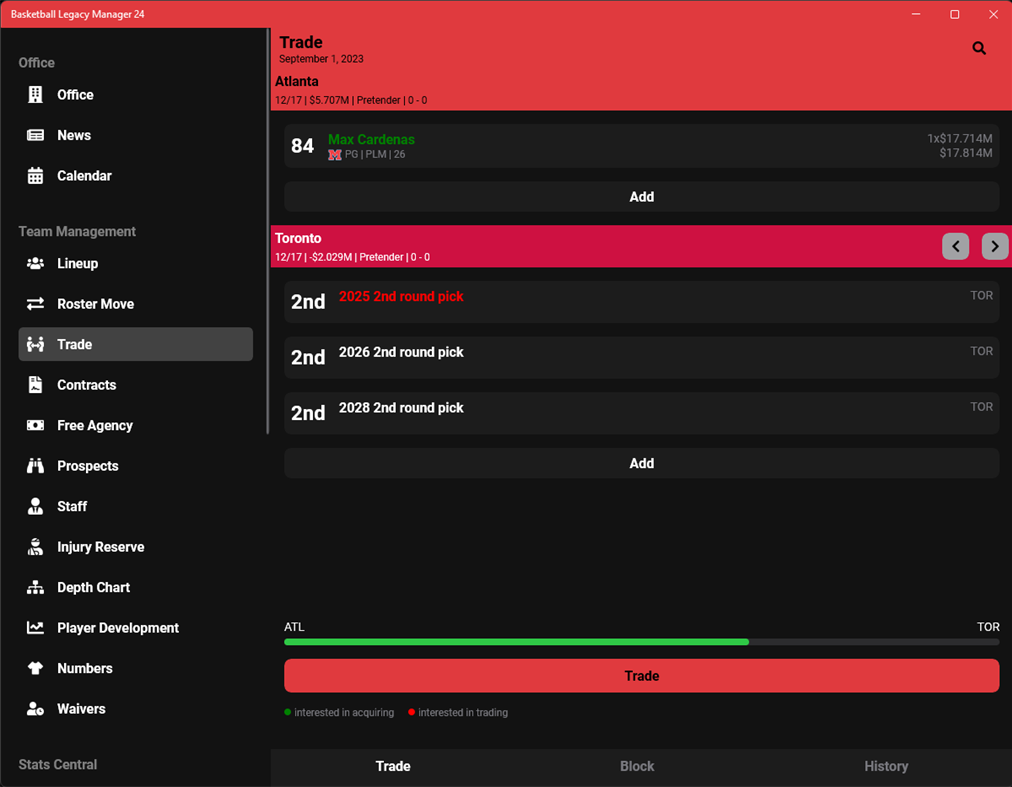 #7. Basketball Legacy Manager 24 (Windows) By: Hockey Legacy Manager