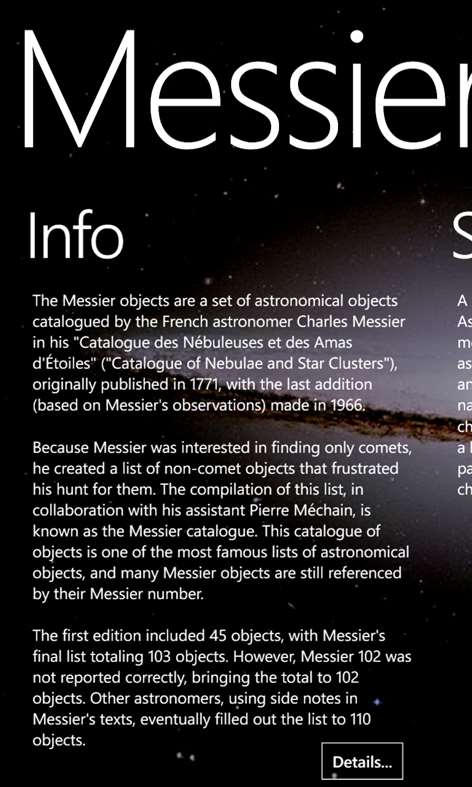 Messier Catalog Screenshots 1