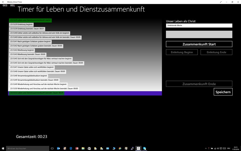 MinistrySchoolTimerPro (Windows) Bởi: Michael Moll