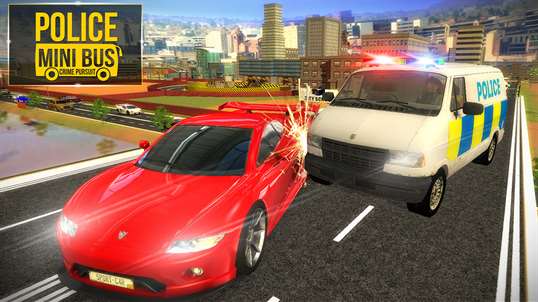 Police Mini Bus Crime Pursuit 3D - Chase Criminals screenshot 1