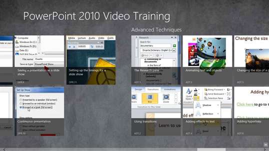 Video Training PowerPoint 2010 screenshot 2
