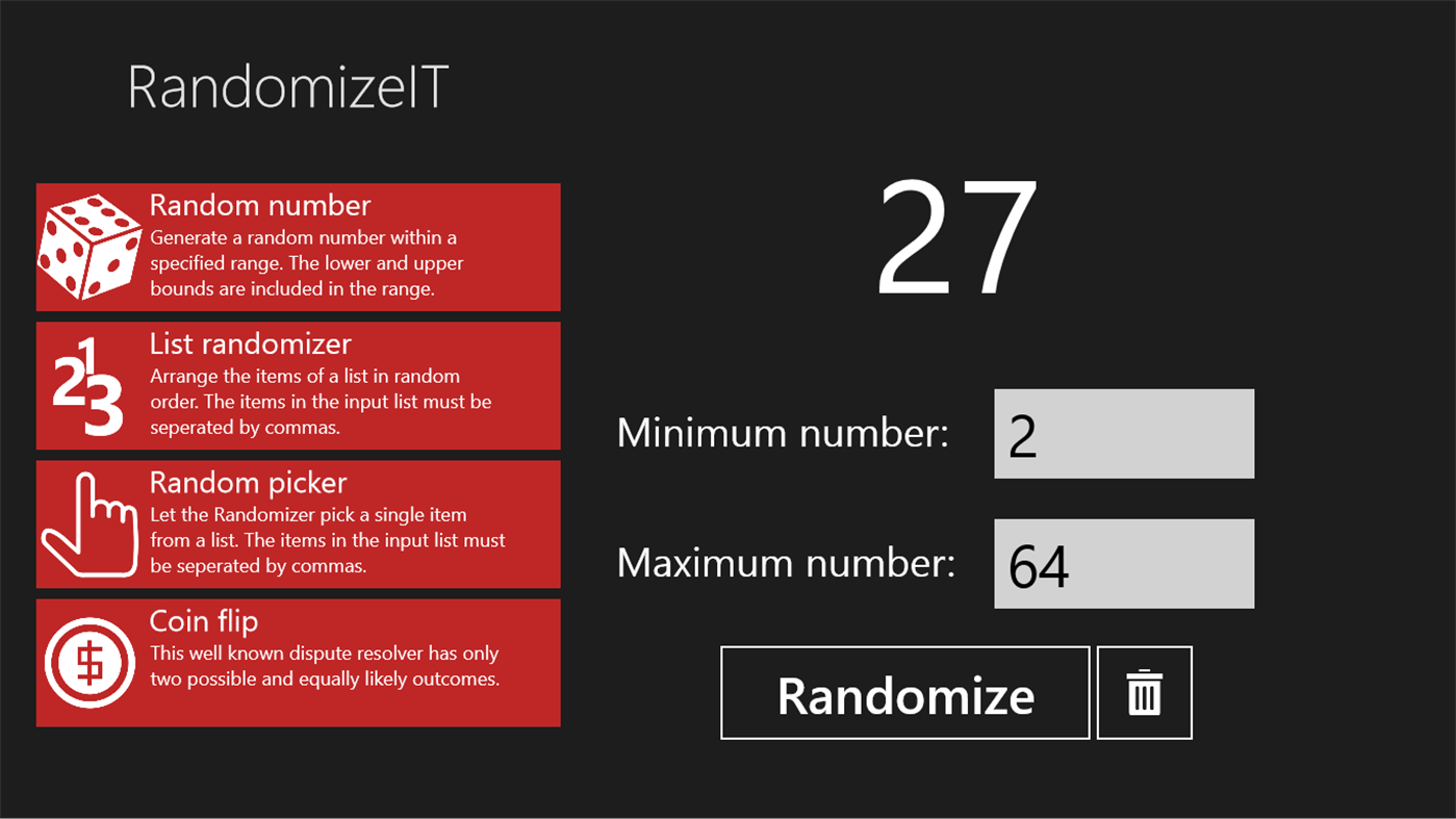 #2. RandomizeIT (Windows) 由: Mathias Birk