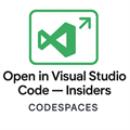 GitHub Codespaces – Open in VS Code Insiders
