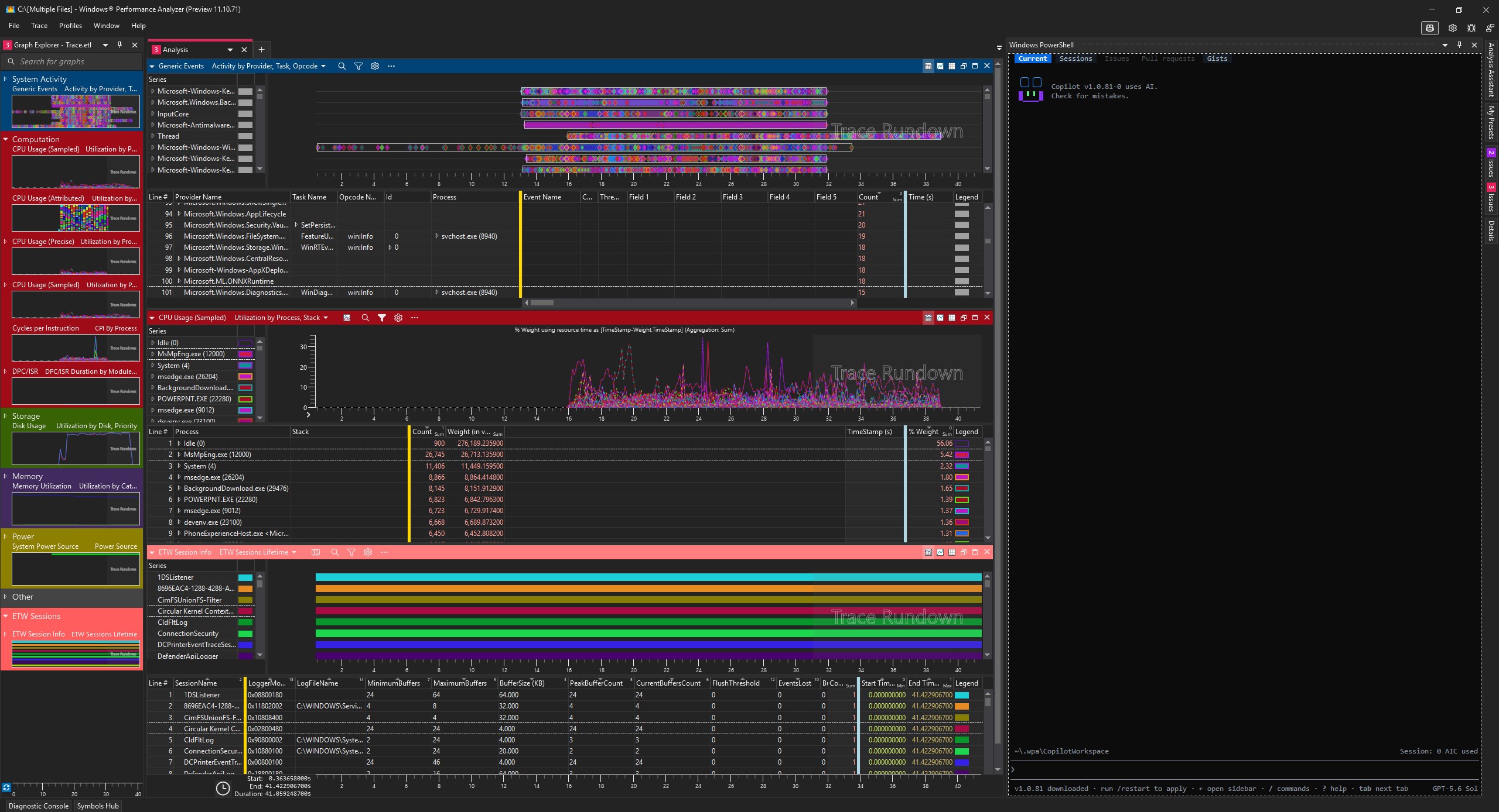 Windows Performance Analyzer (Preview) screenshot