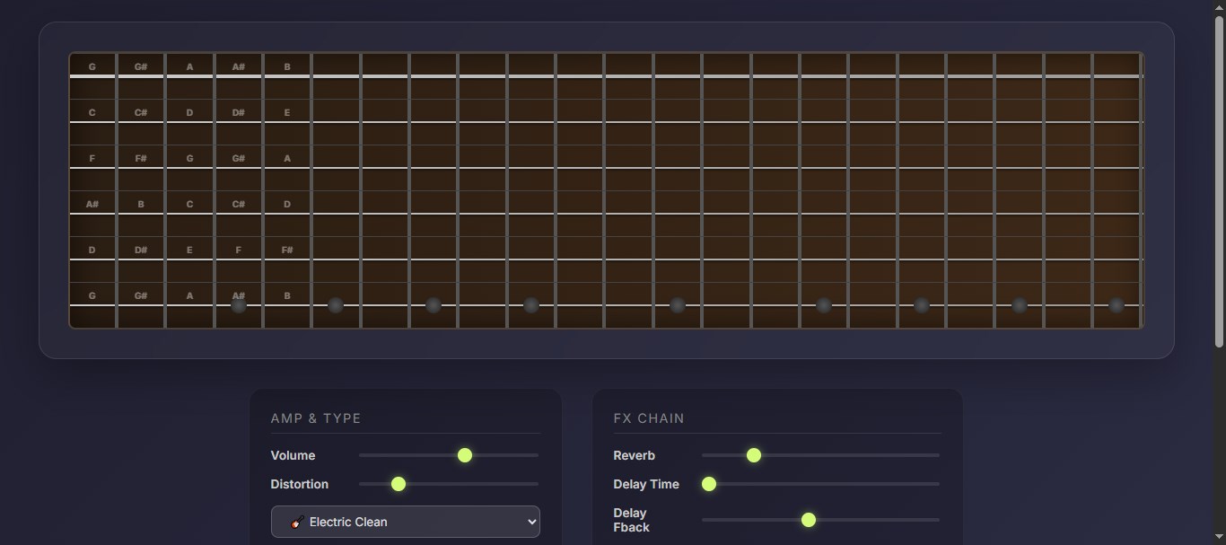 Virtual Guitar Pro screenshot