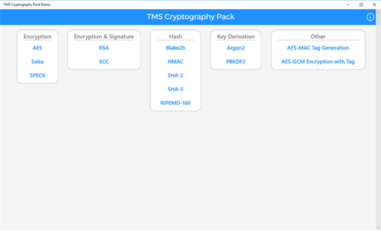 TMS Cryptography Pack Demo screenshot 1