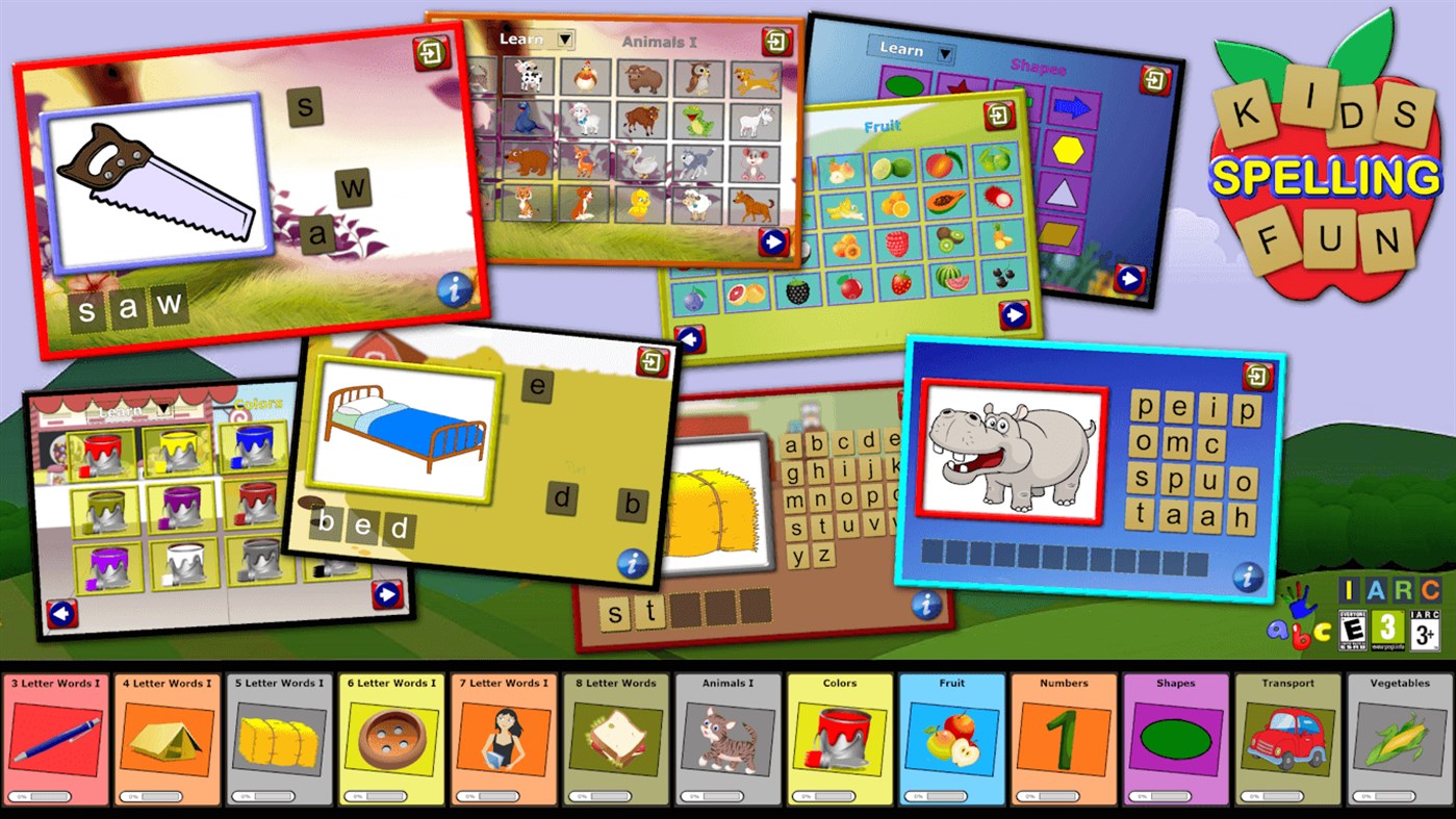 #1. Kids Learn Spelling Fun (Windows) Podle: Espace Pty Ltd