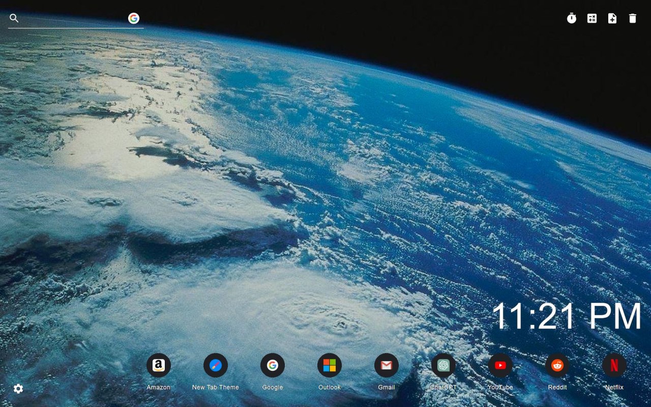 Earth From Space Wallpaper New Tab
