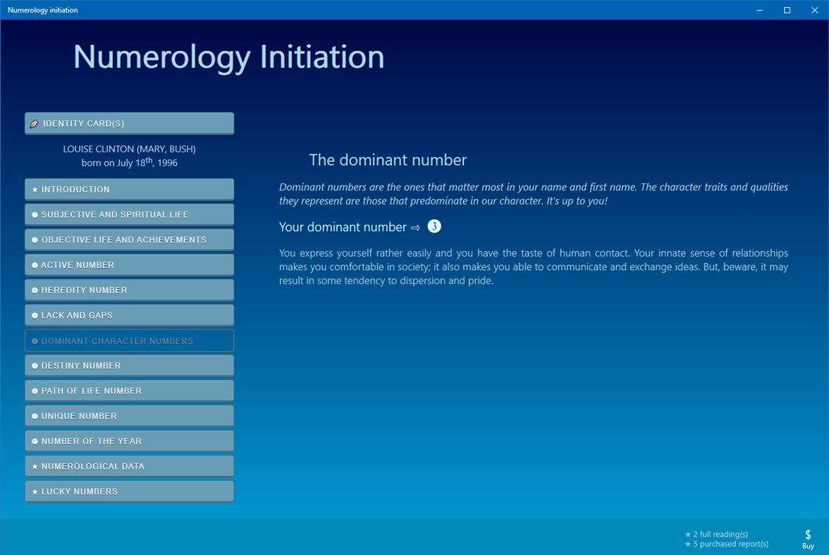 #7. Numerology Initiation (Windows) Ved: astrotools.online