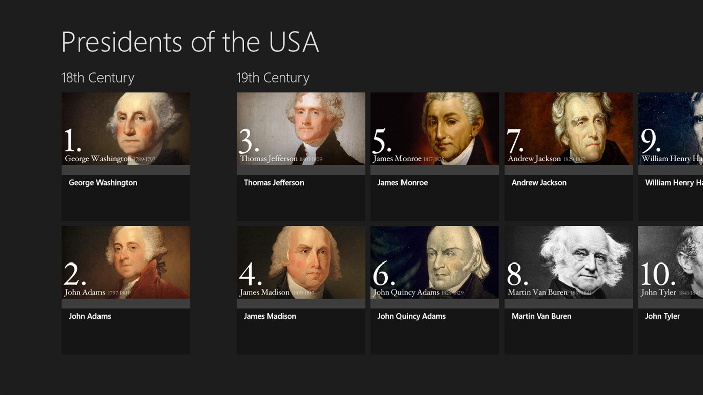 #1. USA Presidents (Windows) By: GdB
