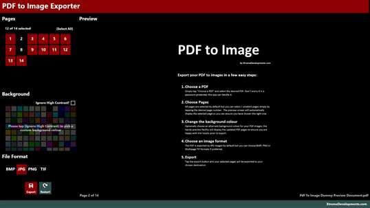 PDF to Image Exporter screenshot 3