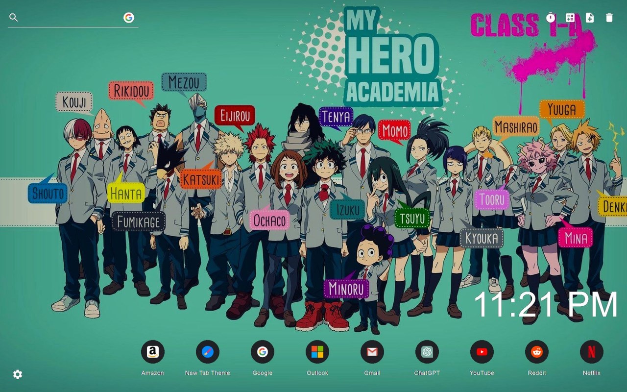 My Hero Academia Wallpaper New Tab
