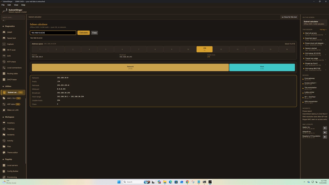 #10. SubnetSlinger (Windows) Przez: AISMITH PDX