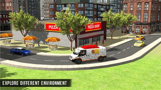City Pizza Delivery Van 3D - Off Road Driving Duty screenshot 4