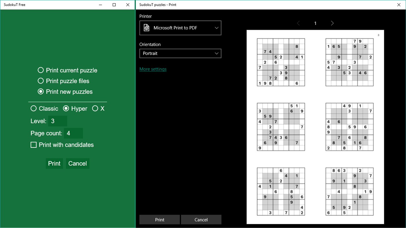 #4. SudokuT Free (Windows) 由: Tibor Babocky