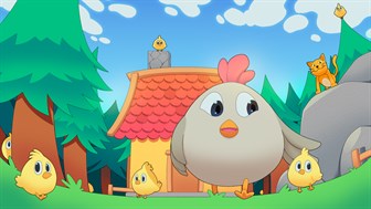 HEN, CHICKS AND CATS