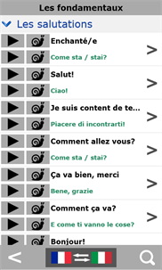 French to italian phrasebook screenshot 2