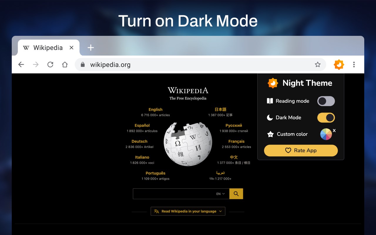 Dark Theme for All Web