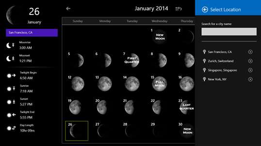 Moon Calendar! screenshot 2